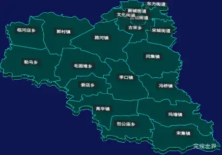threejs商丘市睢阳区geoJson地图3d地图CSS3D标签
